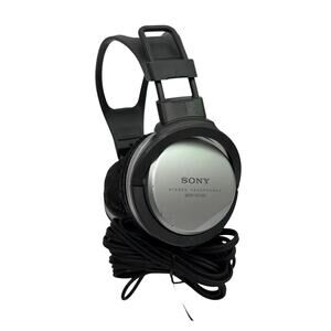 Sony MDR-XD100 Wired Stereo Headphones Black/Silver Tested Working Needs Ear Pad